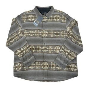 Pendleton BEACON ROCK Doublesoft Marshall Chamois Shirt Men's XXL Charcoal Aztec